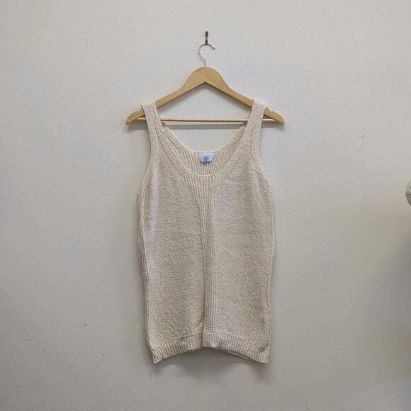 Sigrid‎ Olsen white knit tank top vest size M - Picture 2 of 6